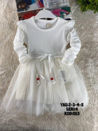 Детское платье 2-5 рубчик/фатин  ZI-621618