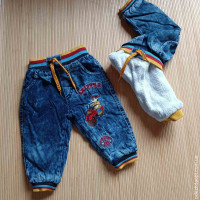 Дитячі джинси 9-24 міс на травці 19311 1