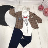 Дитячий костюм Трійка Боді (9-24 м) піджак/двунитка ZI-9576