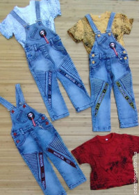 Детский комбинезон 5-8 джинс с футболкой SE1054-1181042